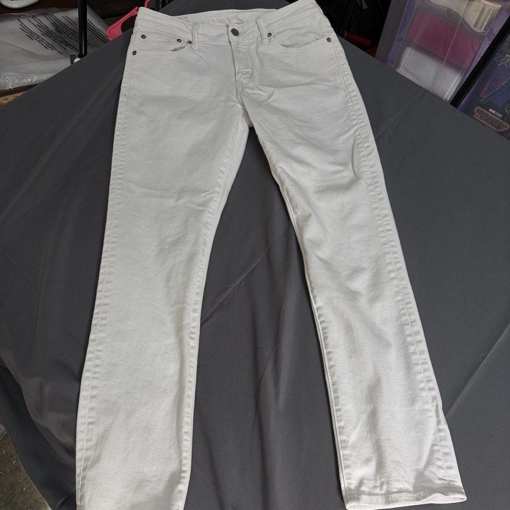 American Eagle Denim Jeans Slim Fit Womens 32x30 White Slim Flex Pre-owned